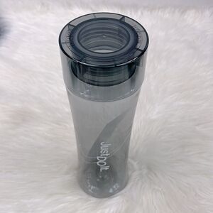 NEW- Nike | gray see-through water bottle h2go* stealth ,wide threaded lid.